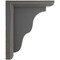 Ekena Millwork 3 1/2"W x 7"D x 9"H Hamilton Traditional Wood Vintage Decor Bracket, Black BKTWD03X07X09HABL - alternate 3